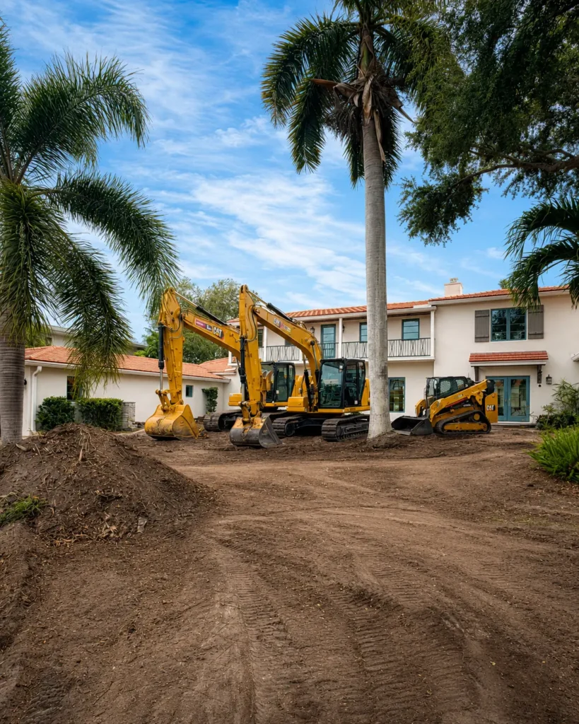 CAT equipment on a demolition site