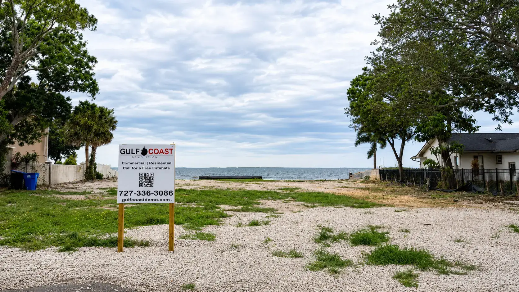 Waterfront property cleared after demolition